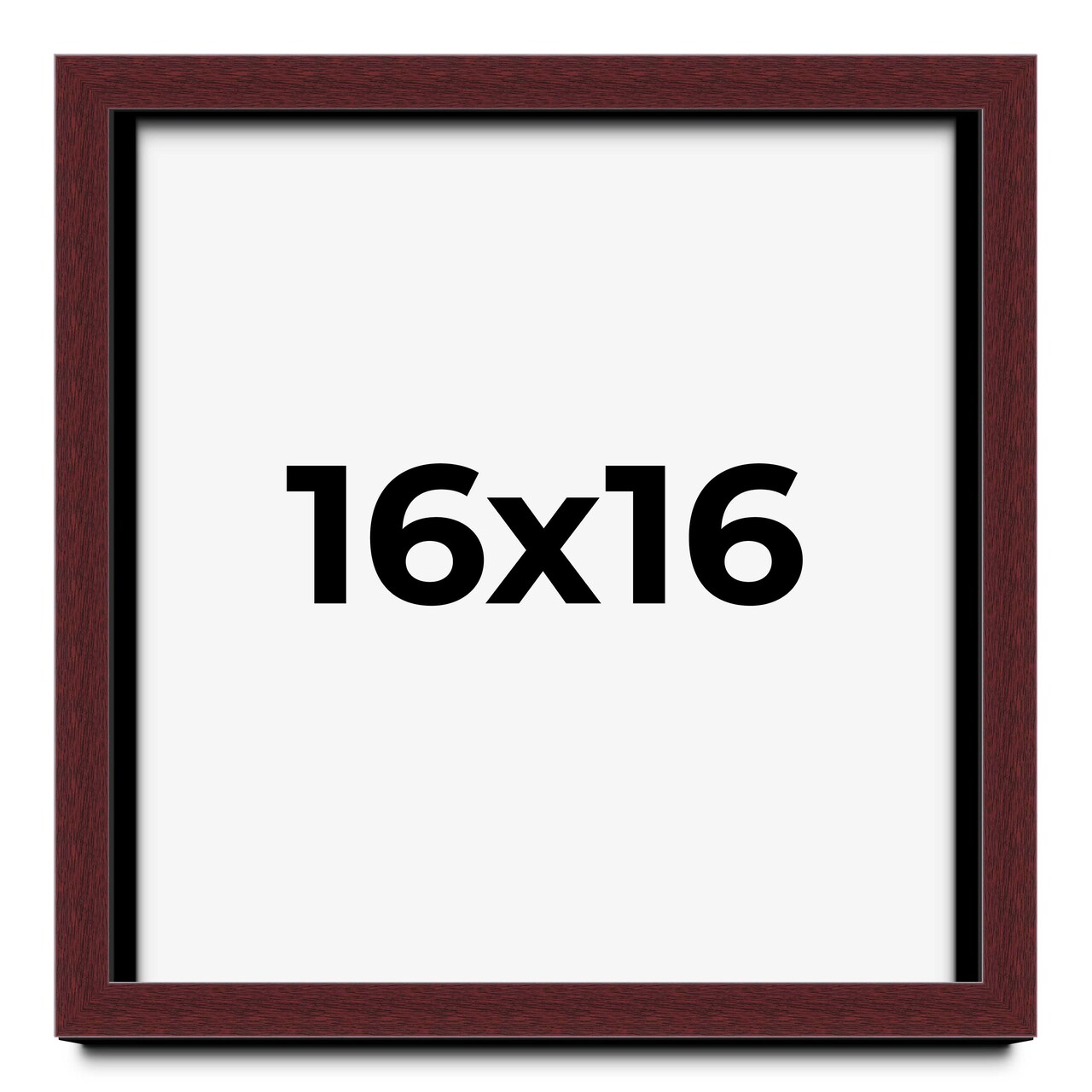 16x16 Shadow Box 1.5" Depth Picture Frame with UV-Resistant Acrylic & Acid Free Backing, Available in 5 Finishes - Black, Brown, Gold, Silver, White